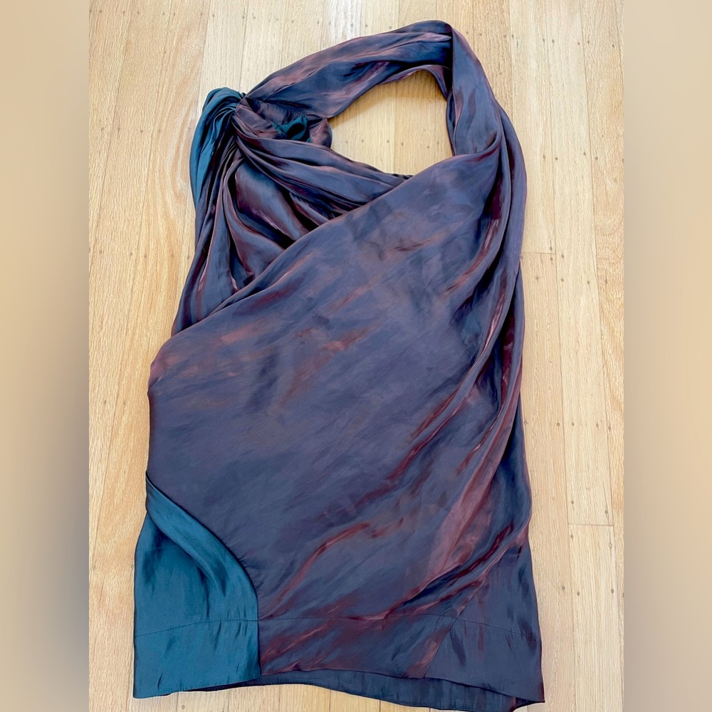 Allsaints silk one shoulder dress